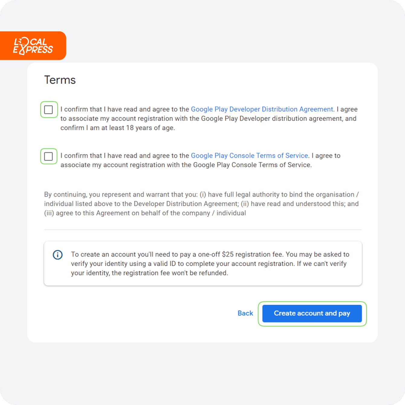 Set Up a Google Play Developer Account